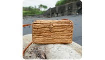 sling bags rectangle grass rattan sequare handwoven
